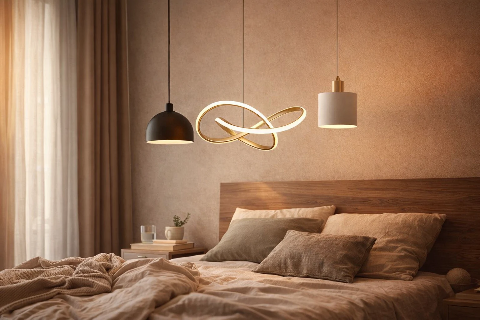 3 Cores Luminárias Pendentes Para Sala De estar Luminárias de teto Para Sala de jantar Luminárias Para Quarto em um ambiente decorado